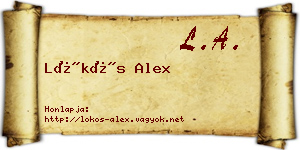 Lökös Alex névjegykártya