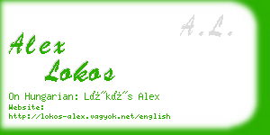 alex lokos business card